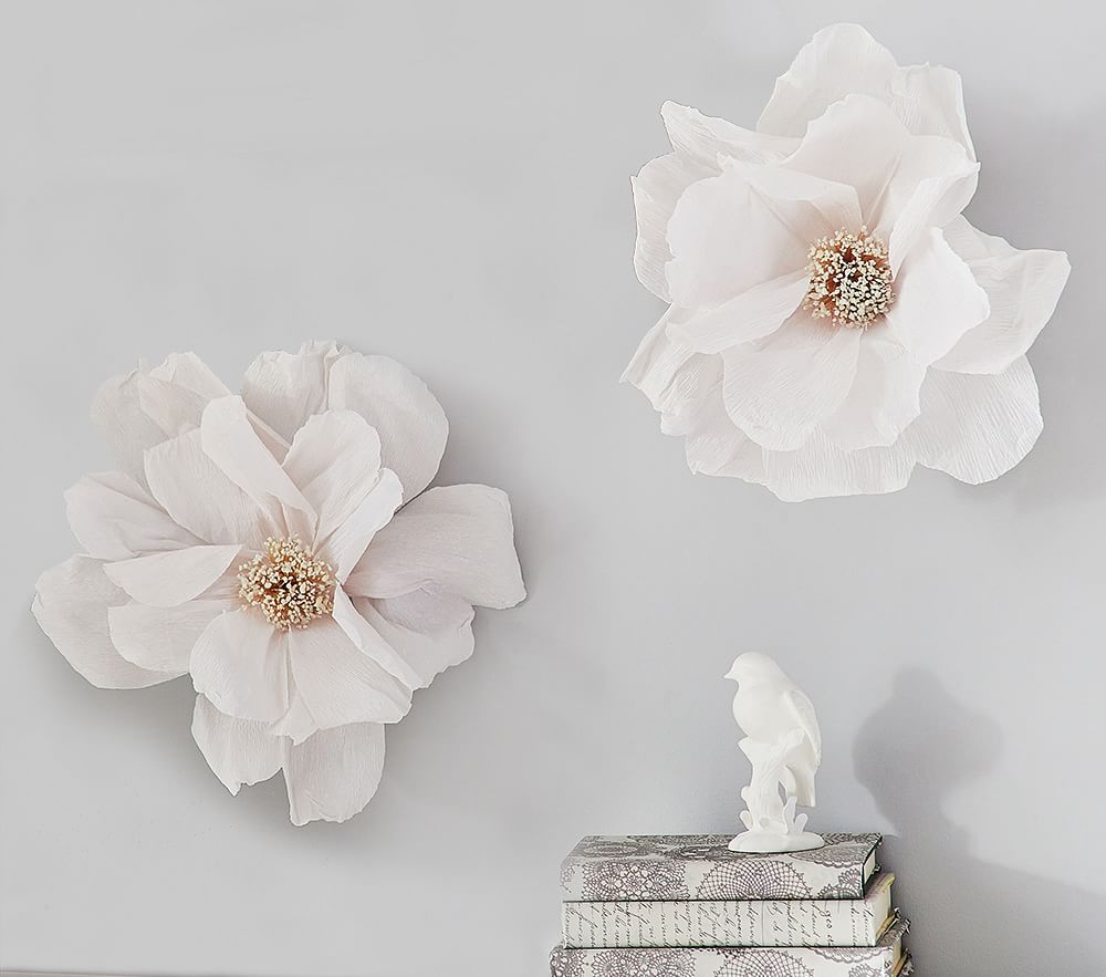 Crepe Paper Flower Decor Set of 2